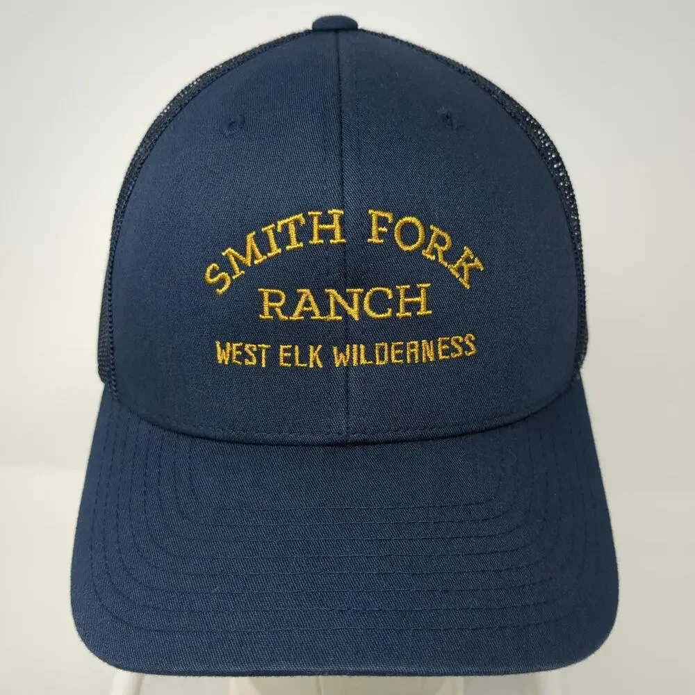 Yupoong Trucker Hat Blue One Size Smith Fork Ranch West Elk Wilderness Snapback